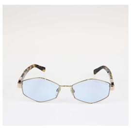 Marc Jacobs-Marc Jacobs – Sonnenbrille mit geometrischem Muster und Kette in Schildpatt/Blau-Blau