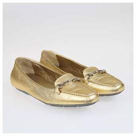 Prada-Prada Sport Gold Chain Loafers-Golden