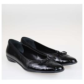 Salvatore Ferragamo-Salvatore Ferragamo – Schwarze Ballerinas mit Schleife-Schwarz