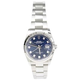 Rolex-Relógio masculino Rolex Blue Osytersteel Diamond Datejust 126234 36 mm-Azul