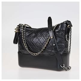 Chanel-Chanel Black Quilted Large Gabrielle Hobo-Black