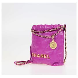 Chanel-Mini bolso hobo morado 22 de Chanel-Púrpura