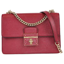 Dolce & Gabbana-Dolce & Gabbana Red Rosalia Shoulder Bag-Red