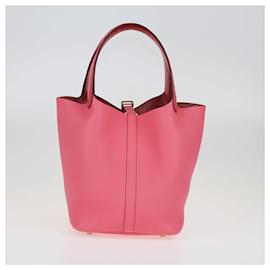 Hermès-Hermes Rose Azalee Picotin 22 Bag-Other