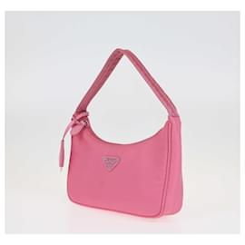 Prada-Prada Pink Mini Re-Edition 2000 Shoulder Bag-Pink