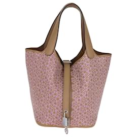 Hermès-Hermes Chai/Rose Swift Lucky Daisy Picotin 18 Lock Tasche-Andere