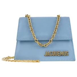 Jacquemus-Bolso mini con cadena Le Piccolo azul claro de Jacquemus-Azul
