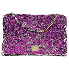 Dolce & Gabbana-Dolce & Gabbana Purple/Silver Miss Charles Shoulder Bag-Purple
