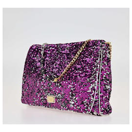 Dolce & Gabbana-Dolce & Gabbana Purple/Silver Miss Charles Shoulder Bag-Purple