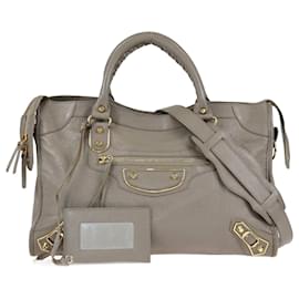 Balenciaga-Balenciaga Grey Metallic Edge Classic City Tote-Grey
