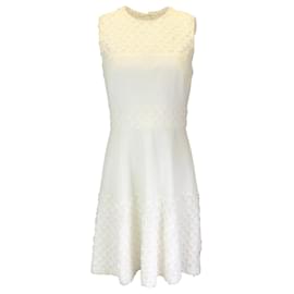 Autre Marque-Lela Rose Vestido branco sem mangas com ilhós e renda-Branco
