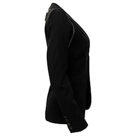 Autre Marque-Jean Paul Gaultier vintage Blazer en laine noire avec fermetures éclair-Noir