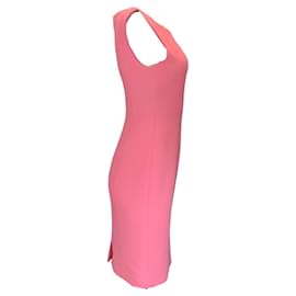 Autre Marque-Prada Pink Sleeveless Wool Crepe Midi Dress-Pink