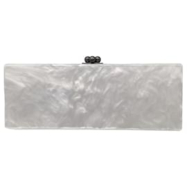 Autre Marque-Edie Parker White / Beige Pearlized Lucite Clutch Handbag-White
