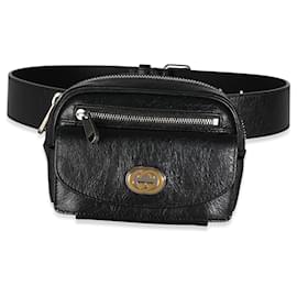 Gucci-Gucci Black Cracked Calfskin Morpheus Belt Bag 70/28-Black