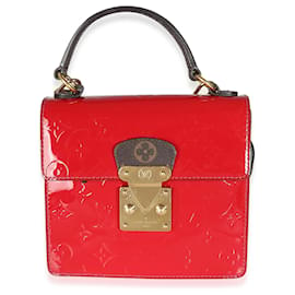 Louis Vuitton-Louis Vuitton Scarlet Monogram Vernis Spring Street-Marrone,Rosso