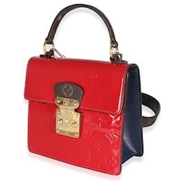 Louis Vuitton-Louis Vuitton Scarlet Monogram Vernis Spring Street-Marrone,Rosso