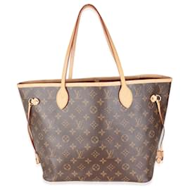 Louis Vuitton-Lona Monogram de Louis Vuitton Neverfull Mm-Castaño