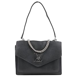 Louis Vuitton-Louis Vuitton Cuir Taurillon MyLockMe BB 2Way Handtasche in Schwarz M51418-Schwarz