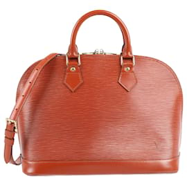 Louis Vuitton-Bolso Alma PM de cuero Epi marrón LOUIS VUITTON en marrón M52143-Castaño