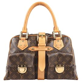 Louis Vuitton-LOUIS VUITTON Louis Vuitton Bolso Manhattan GM de lona con monograma M40025-Castaño