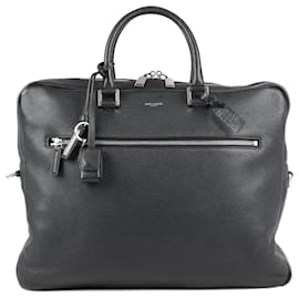 Saint Laurent-Bolso maletín de cuero Saint Laurent Paris Sac de Jour en negro 656669-Negro