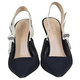 Christian Dior-Zapatos de tacón negros con tira trasera y punta en punta J'adior Dior-Negro