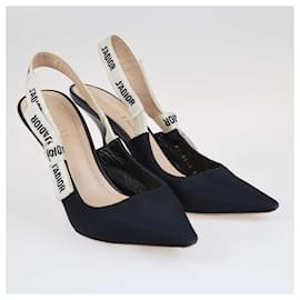 Christian Dior-Zapatos de tacón negros con tira trasera y punta en punta J'adior Dior-Negro