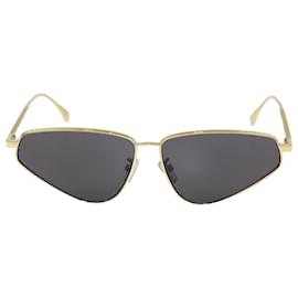Fendi-Fendi Gold/Black Triangle Frame Sunglasses-Black