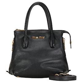 Miu Miu-Miu Miu Madras Top Handle Tote Bag Leather Handbag in Good condition-Other