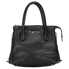 Miu Miu-Miu Miu Madras Top Handle Tote Bag Leather Handbag in Good condition-Other