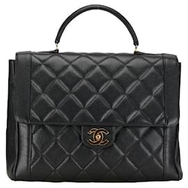 Chanel-Chanel CC Diana Top Handle Bag Sac à main en cuir en bon état-Autre