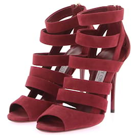 Jimmy Choo-JIMMY CHOO Sandalen T.EU 38 Wildleder-Rot