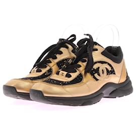 Chanel-CHANEL Turnschuhe T.EU 38.5 Leder-Golden