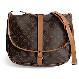 Louis Vuitton-Bolso unisex Louis Vuitton Saumur GM monograma-Castaño