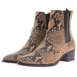 Botas ankle Saint Laurent T.EU 38 Couro Bege