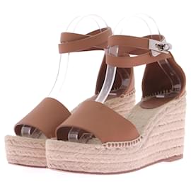 Hermès-HERMES  Sandals T.EU 38 Leather-Brown