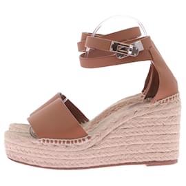 Hermès-HERMES  Sandals T.EU 38 Leather-Brown