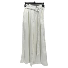 Autre Marque-LIVIANA CONTI  Trousers T.IT 40 Linen-White