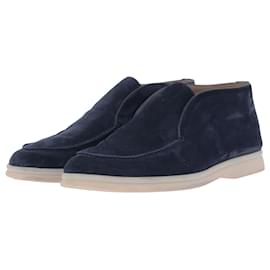 Loro Piana-LORO PIANA  Ankle boots T.EU 38.5 Suede-Blue