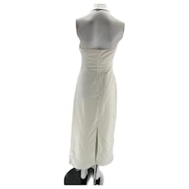 Autre Marque-NON SIGNE / UNSIGNED  Dresses T.International S Linen-White