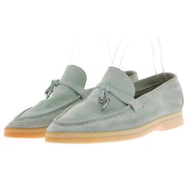 LORO PIANA Botines T.EU 38.5 Ante Turquesa