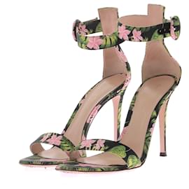 Gianvito Rossi-GIANVITO ROSSI Sandalen T.EU 38,5 Stoff-Grün