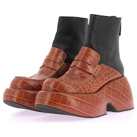 Loewe-LOEWE  Ankle boots T.EU 39 Leather-Brown