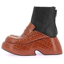 Loewe-LOEWE  Ankle boots T.EU 39 Leather-Brown