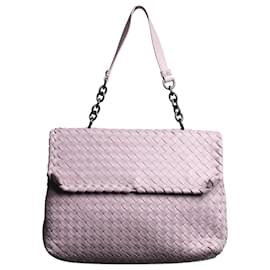 Bottega Veneta-Lilac Intrecciato leather shoulder bag-Purple