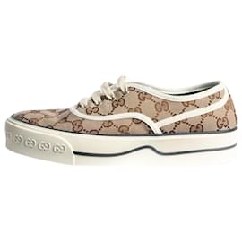 Gucci-Zapatillas deportivas con plataforma de lona GG marrón - talla EU 37-Castaño