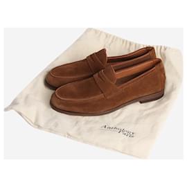Autre Marque-Brown suede loafers - size-Brown