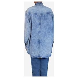 Isabel Marant Etoile-Camicia in denim blu con bottoni - taglia UK 6-Blu