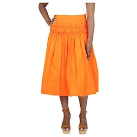 Autre Marque-Orange A-line midi skirt - size UK 14-Orange